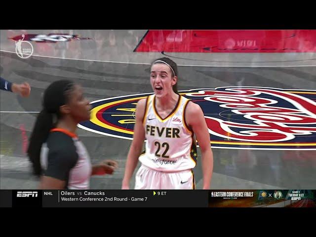  TECHNICAL On Caitlin Clark, Yelling At Ref "F-ING FOUL" & No Foul Call | Indiana Fever WNBA