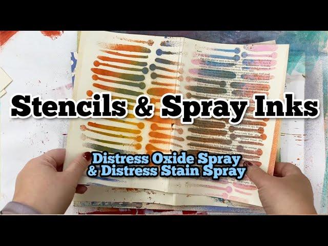 Distress Spray Inks + Stencils