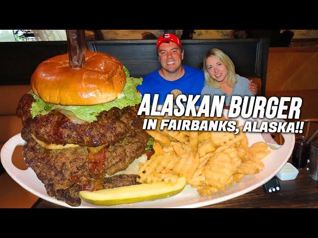 Brewster's Alaskan "Belly Buster" Burger Challenge in Fairbanks w/ @KatinaEatsKilos