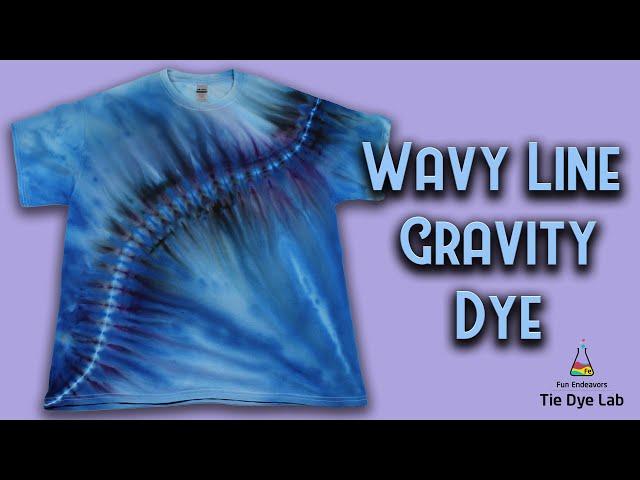 Tie Dye Designs:  Gravity Dyed Wavy Line (Using Dharma's 2024 Muck Dye Colors)