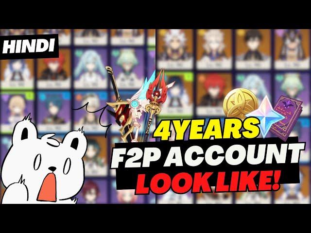 this is 4 YEARS Genshin f2p account look like! - Genshin Impact