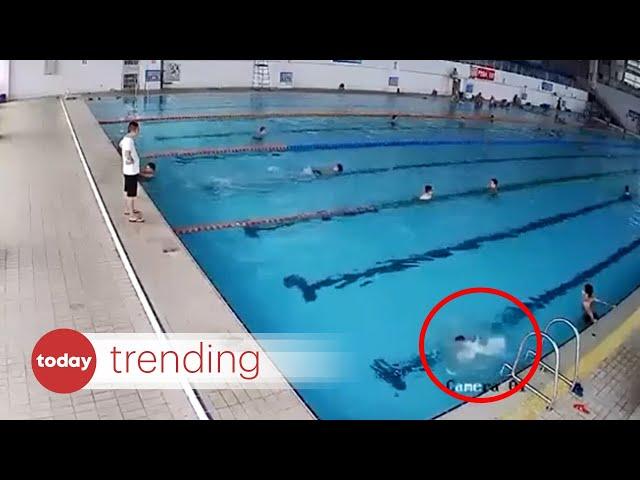 Drowning boy goes unnoticed at busy public pool in China