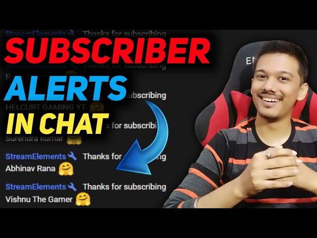 Live Subscriber Alerts on Your Live Stream | Chat Alerts on Youtube