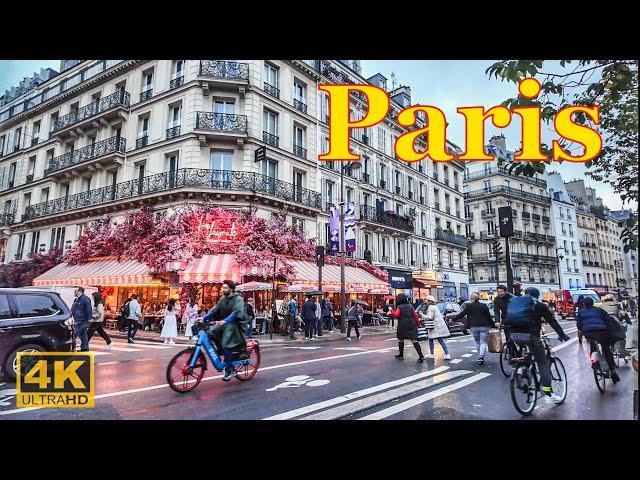 Paris , France - Evening Walk 2024 - 4K HDR Walking Tour | Paris 4K | A Walk In Paris