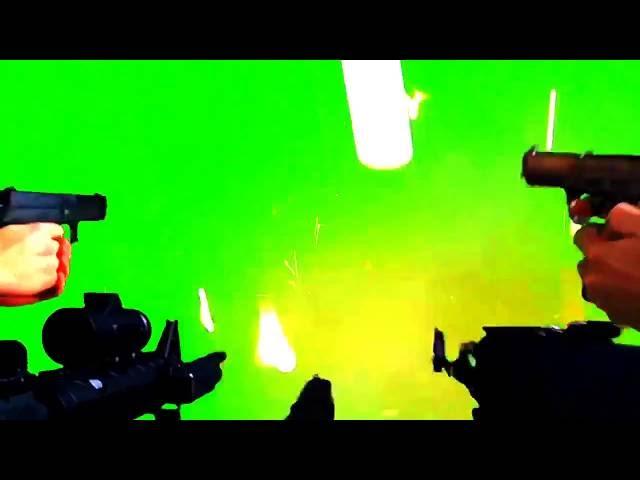 guns green screen