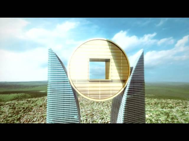 3D Architectural Animation Visualization - Vertical City