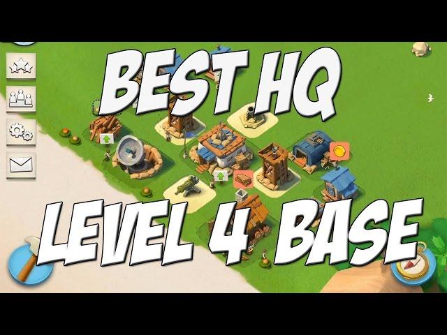 Boom Beach - Best HQ Level 4 Base!