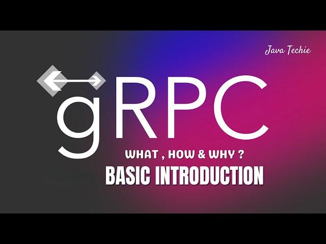 gRPC for Beginners  | What, Why & How gRPC ? | Must-Know Basics! @Javatechie