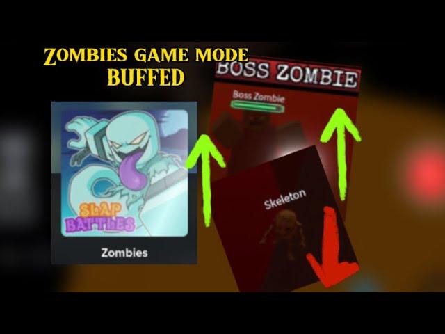 Slap battles ZOMBIES GAMEMODE is now BUFFED | Roblox slap battles