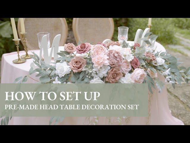 How to set up Wedding Sweetheart Table with Ling's moment Pre-Made Head Table Decor Set