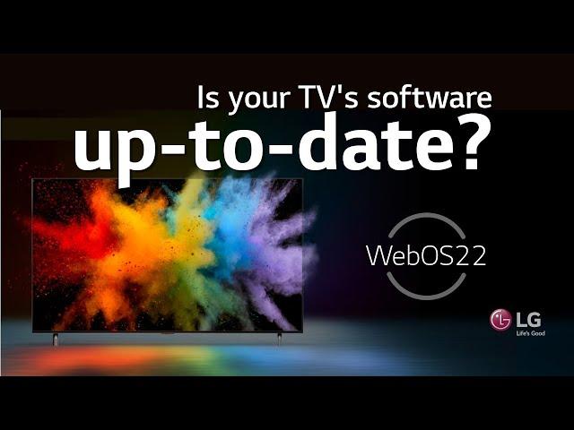 [LG WebOS 22 TV] Update Software | LG WebOS TV | WebOS 2022 | TV up-to-date