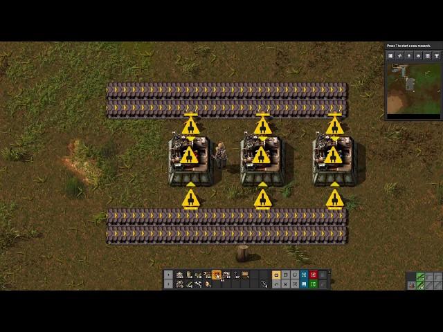 Factorio For Beginners - 010 - Belts and Inserters, and GRENADES