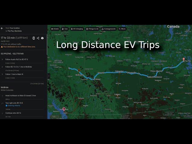 Long Distance EV Trip Planning | Tesla Model 3 | Prince George, BC to The Pas, MB (3400+ km)