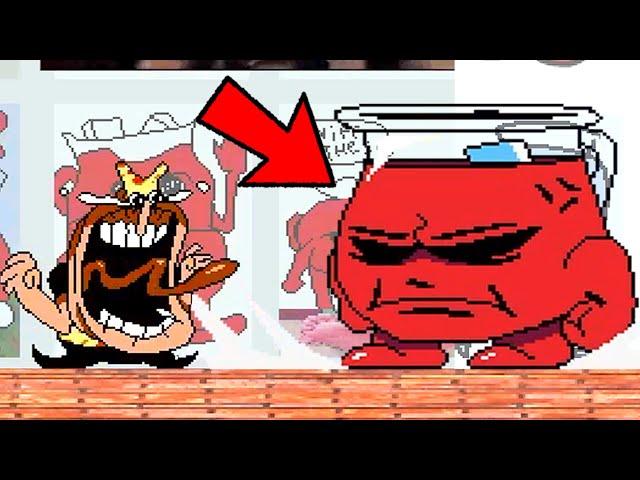 the pizza tower mod that replaces everything with memes Kool-Aid man boss battle