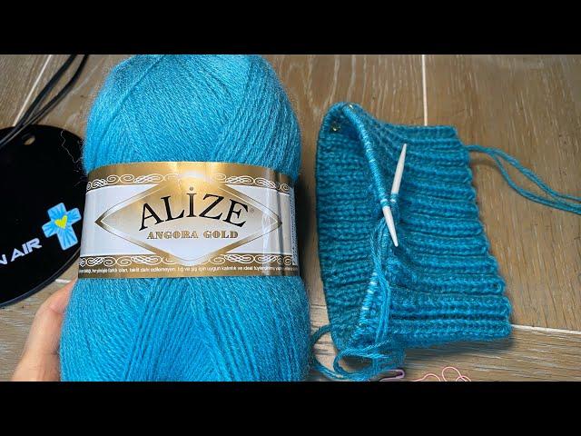 2. Бирюзовый свитер | Реглан сверху | пряжа Alize Angora Gold | #color 164 #knitting #yarn