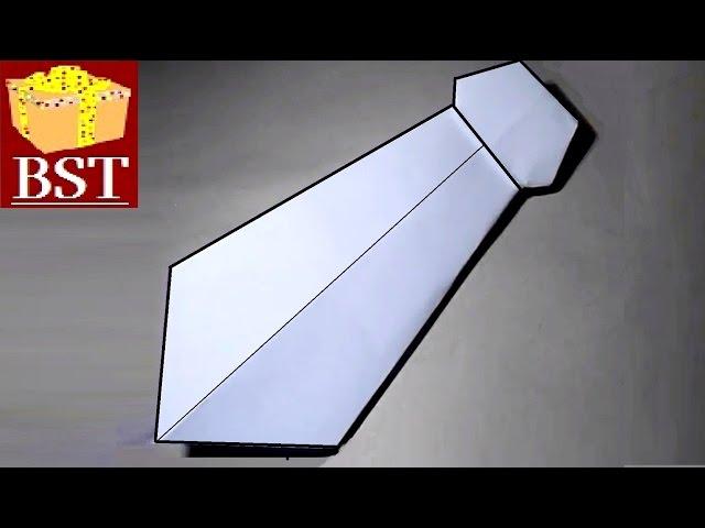 How to make an origami tie of A4 paper?