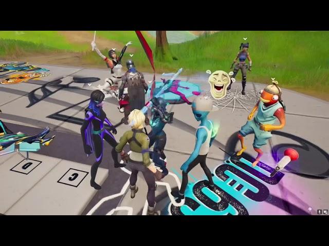 Toxic Default Skin Flexes on Everybody And Doing All their Emotes (Party Royale)