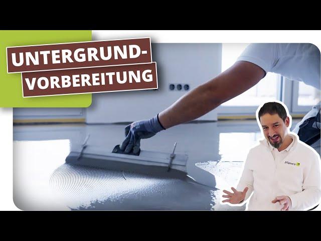 Vorarbeiten für Vinyl kleben - Übergänge verharzen -  Boden spachteln/nivellieren