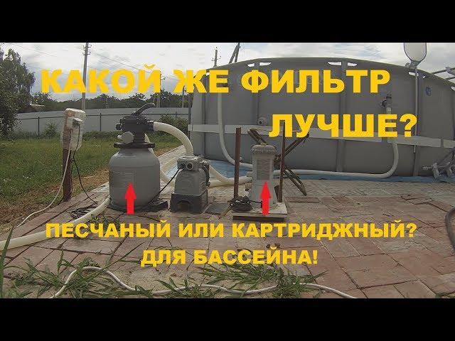 Фильтр для каркасного бассейна! Какой лучше! Песчаный или картриджный?