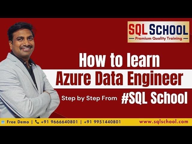 How to learn Azure Data Engineer - Step by Step from #sqlschool