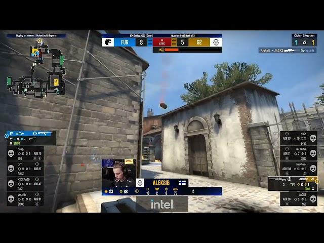 Aleksib NOSCOPE Inferno  - 1v2 Clutch !!! IEM Dallas 2022