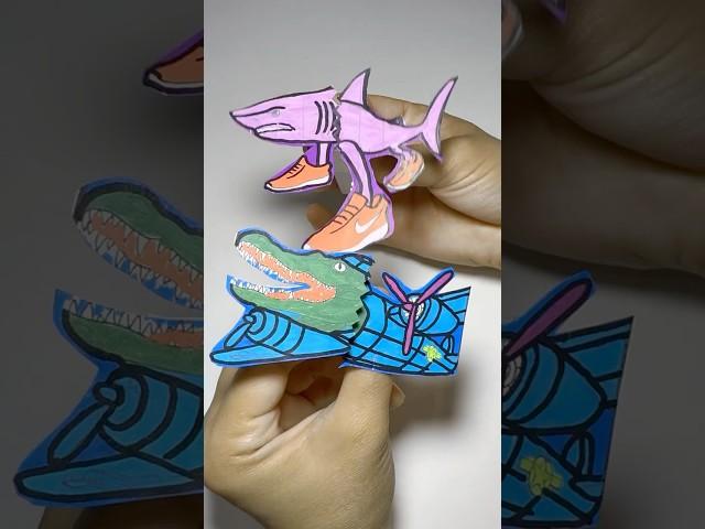 How to make Bombardiro Crocodiro paper craft? #diy #bombardinocrocodilo #brainrot #papercraft