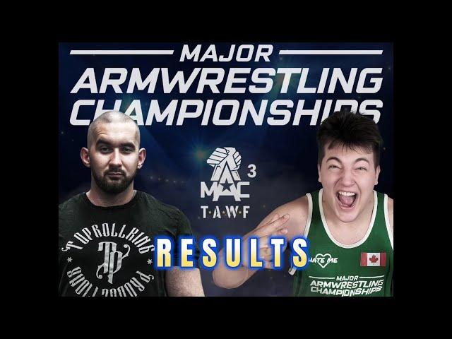 MAJOR ARMWRESTLING CHAMPIONSHIPS 3 (MAC 3) | Supermatches results