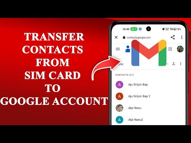 How to  transfer my phone  Contacts to my Google account