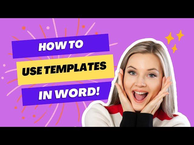 How To Use Templates In Microsoft Word - Create Invoices/Cards/CVs/Resumes Quickly & Save Time