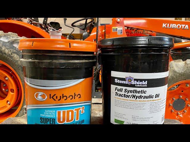 A less expensive but equal alternative to Kubota UDT fluid! Stens Shield hydraulic oil.