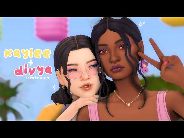 kaylee + divya - pride flag inspired sims ‍ *cc links included* | the sims 4: create a sim