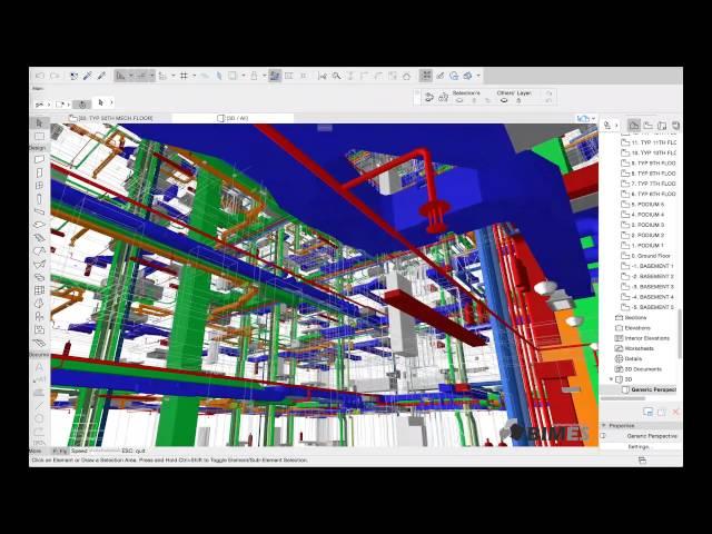 Full MEP BIM model done in ARCHICAD 20