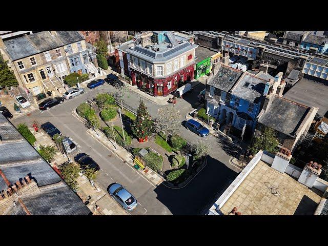 Eastenders Set September 2024 , Filming For Christmas , Plus The Old Set , DJI Mini 4 Pro