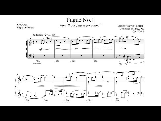 Fugue in C (Op.17 No.1) By David Tsvariani