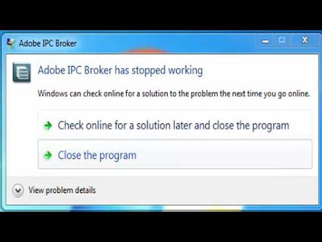 how to fix Adobe ipc Broker problem) by Tech Help Community