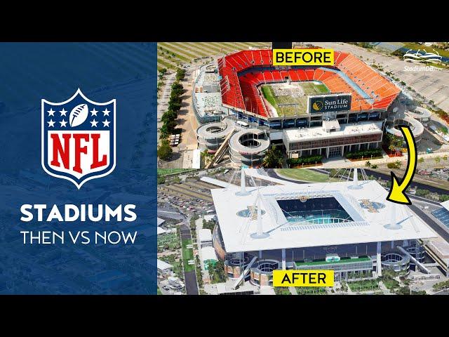  NFL Stadiums Then vs Now
