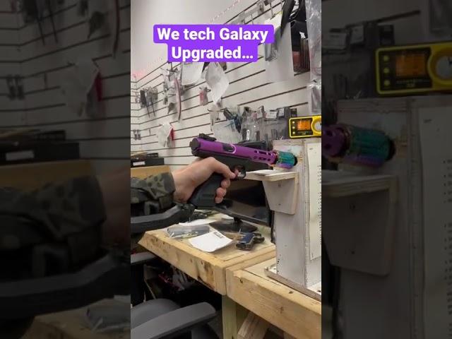 Airsoft full auto We Tech Galaxy w/ Glock stock and suppressor.#battalionairsoftarena #shorts