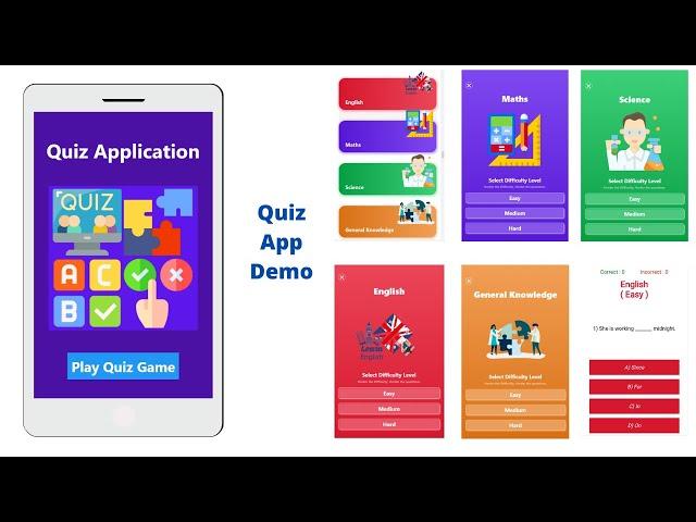 Flutter Quiz App |  Mobile App Demo & Feature Showcase
