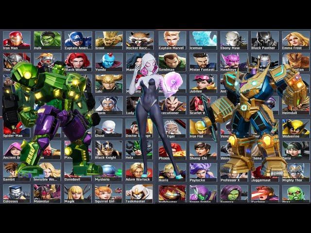 ALL HEROES & SKIN MARVEL SUPER WAR 2023/2024