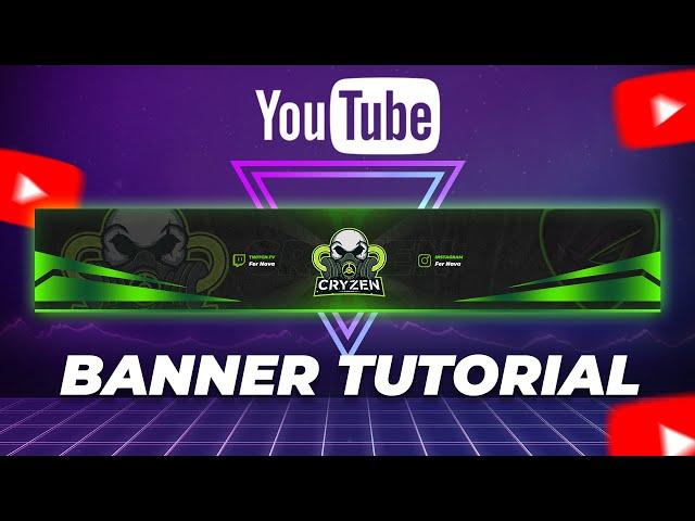 Cómo hacer banner GAMER para Youtube + RECURSOS  Tutorial Photoshop CC 2024