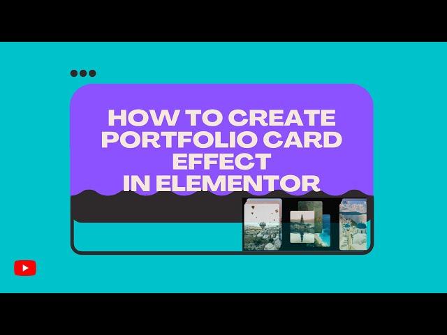 How to Create Portfolio Card Effect in Elementor