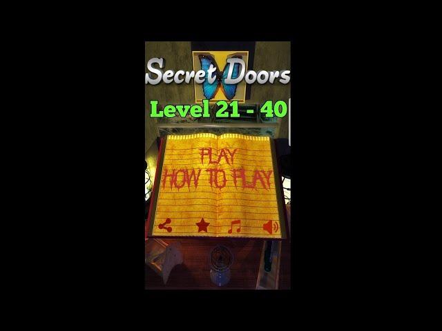 100 Floors - Can You Escape 100 Doors Level 21 - 40 Walkthrough. Mystery of 100 Doors. Secret Doors.