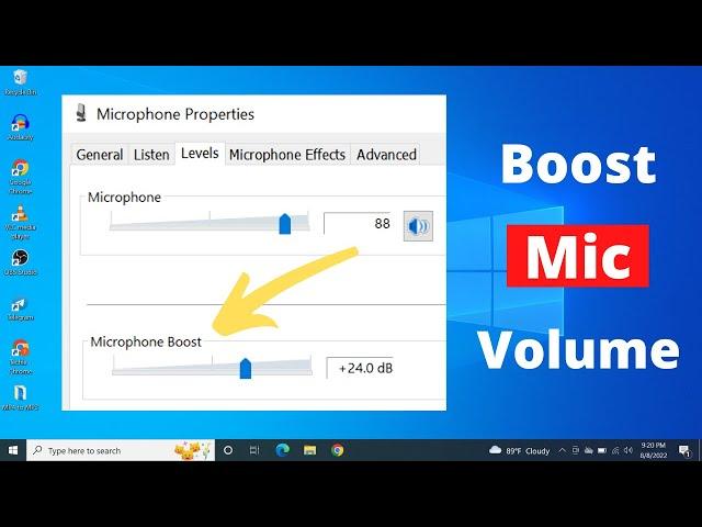 How to Increase Microphone Volume in Windows | Make Mic Louder