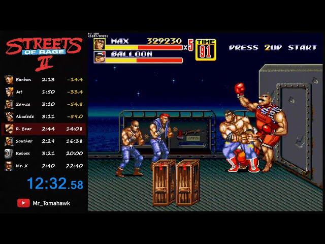 SOLO: Max Normal 20:23 [TAS] By Mr_Tomahawk (Streets of Rage 2)