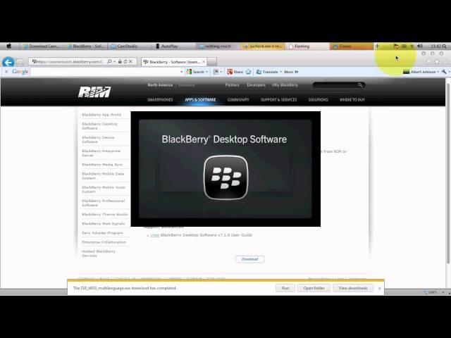 How to install the BlackBerry Desktop Software onto PC