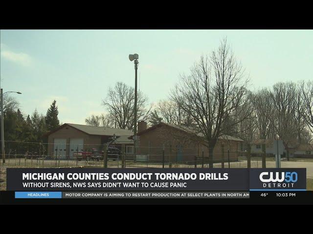 Michigan Counties Conduct Tornado Drills Without Sirens, NWS Says Didn't Want To Cause Panic