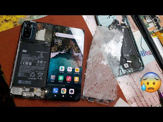 Xiaomi Redmi Note 10 Full Cracked Screen Restoration  | Destroyed Phone | Xiaomi M2101K7AG Screen