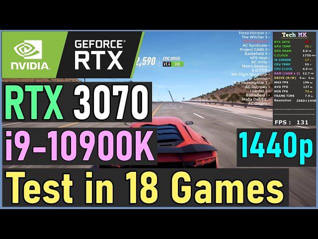 RTX 3070 | Test In 18 Games | High Settings  1440p | Tech MK