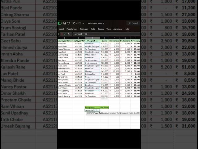 Don't use pivot table instead use this.   ExcelTips#LearnExcel#ExcelTutorial#MicrosoftExcel#Excel