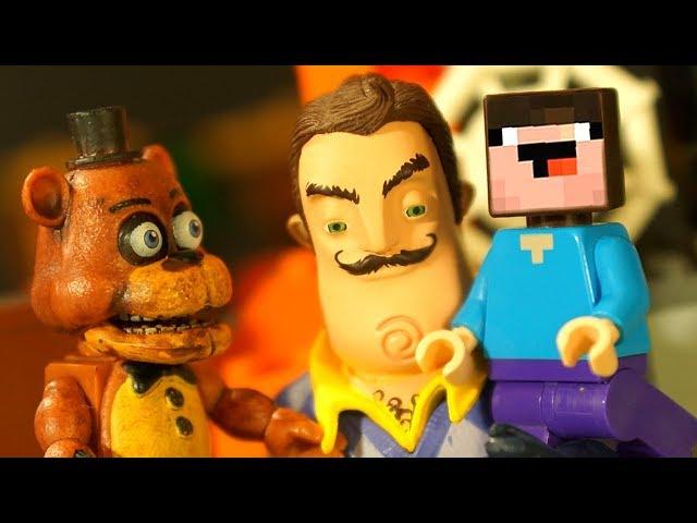 PORTAL in to Five Nights at Freddy's WORLD - LEGO Minecraft Stop Motion Animation